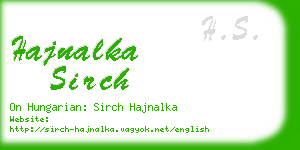 hajnalka sirch business card